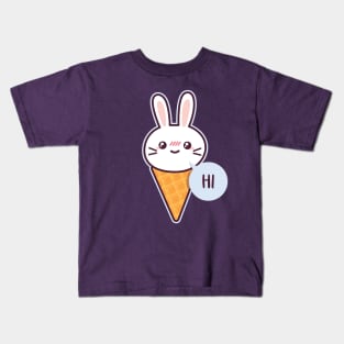 Kawaii - Rabbit Ice Cream Cone - Hi Kids T-Shirt